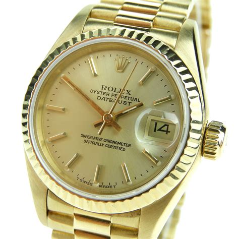 18ct gold rolex|rolex datejust 18k gold watch.